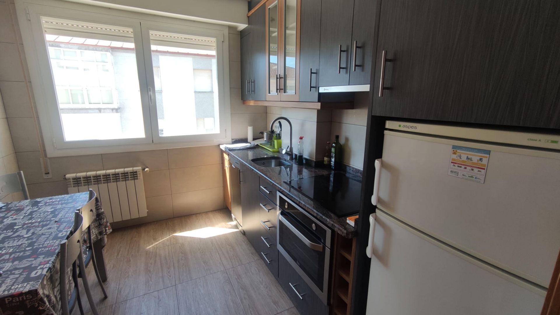 Kitchen of Flat to rent in Ourense Capital   with Heating, Furnished and Oven