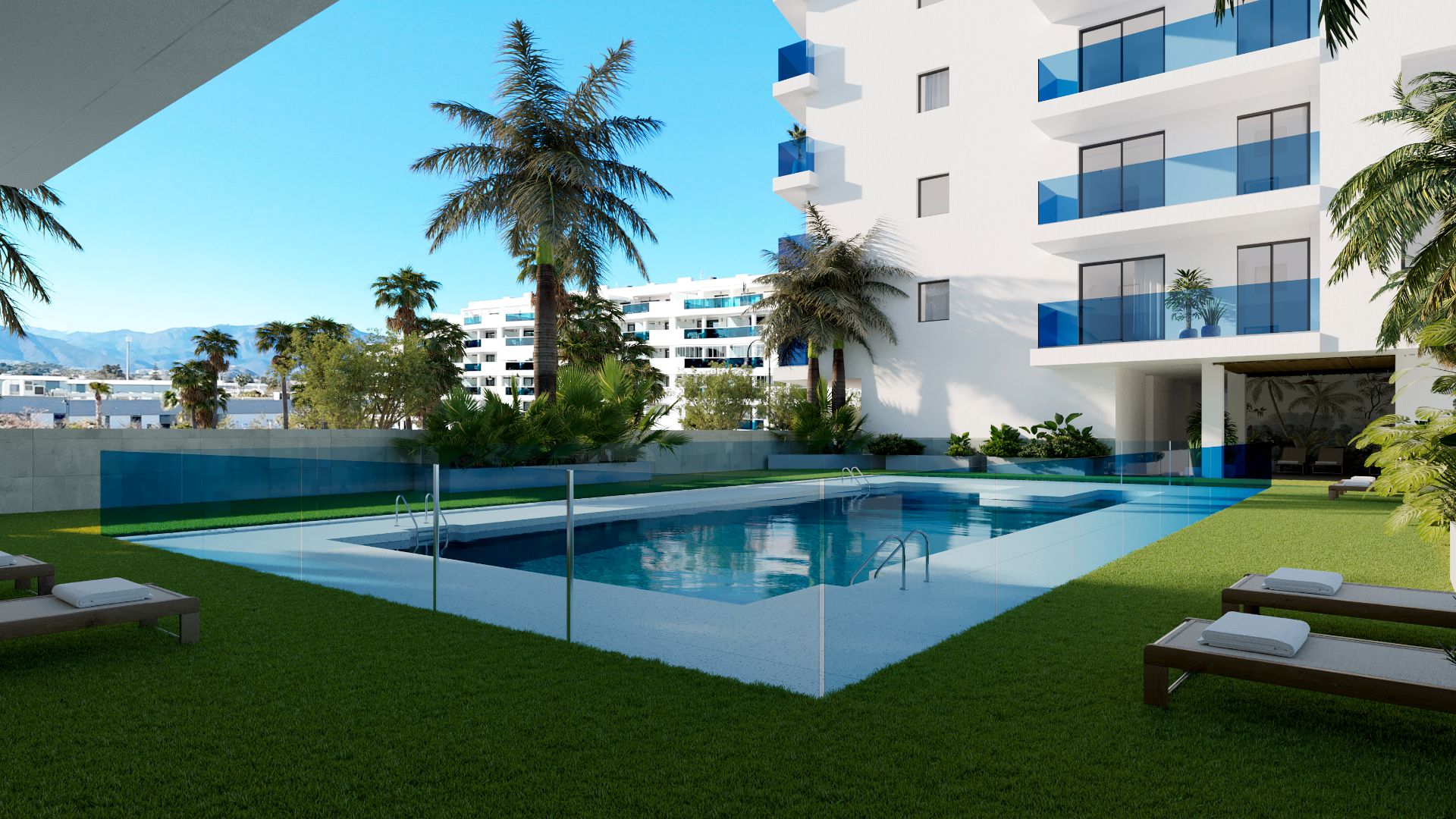 Swimming pool of Apartment for sale in Mijas  with Air Conditioner, Heating and Oven