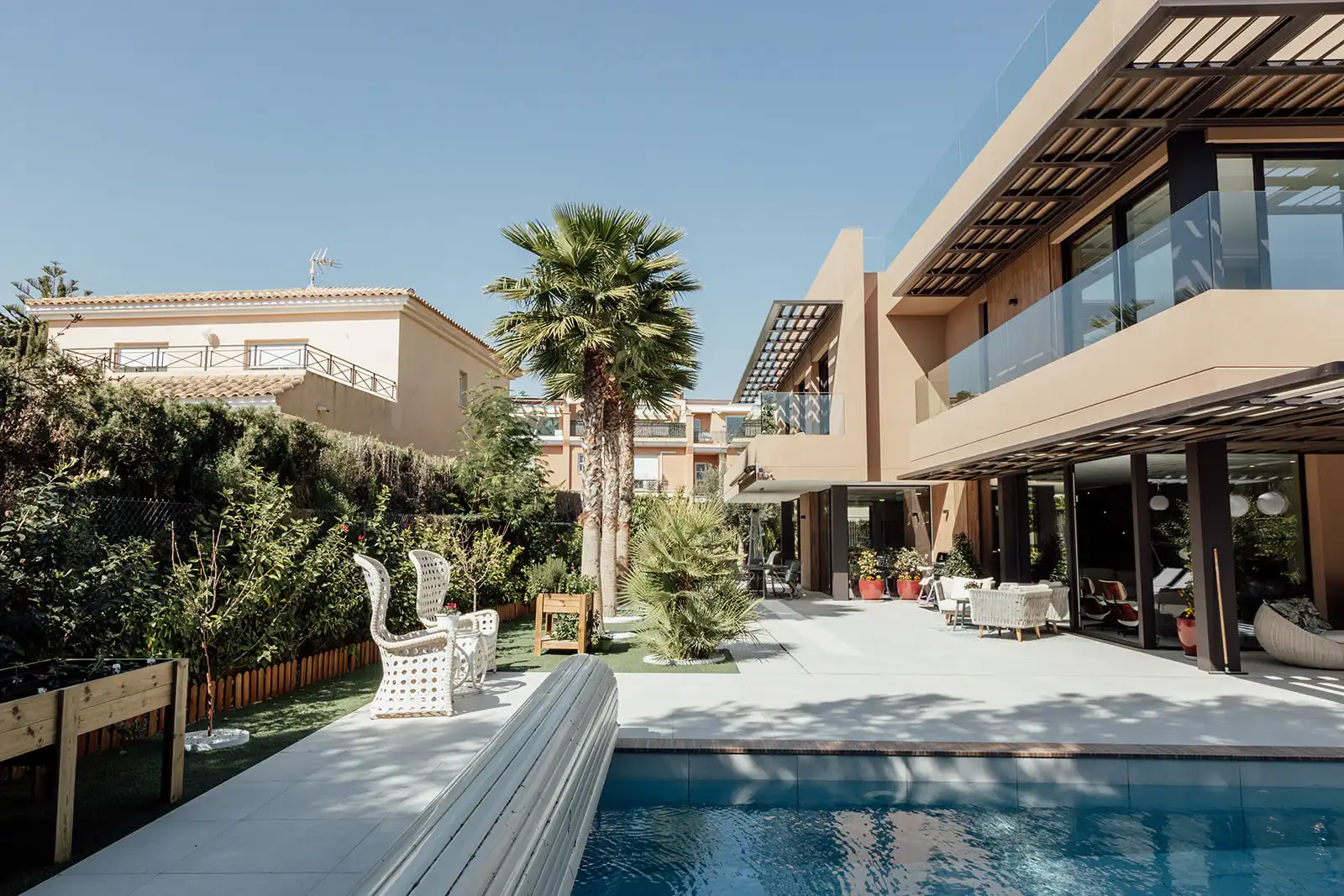 Terraza de Casa o chalet en venta en Alicante / Alacant con Aire acondicionado, Calefacción y Jardín privado