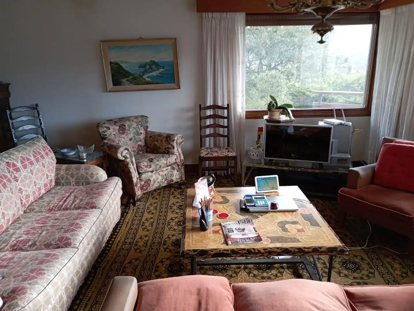 Sala de estar de Casa adosada en venta en Arrankudiaga / Zollo con Calefacción, Jardín privado y Terraza