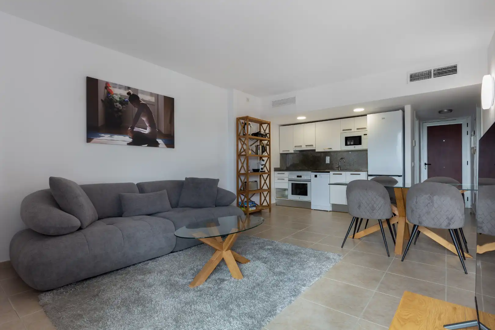 Sala d'estar de Apartament en venda en Roses amb Aire condicionat, Terrassa i Traster