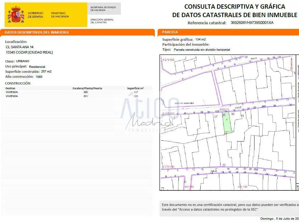 Casa o xalet en venda en Cózar amb Calefacció i Terrassa