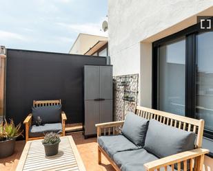 Terrace of Flat to rent in  Barcelona Capital  with Air Conditioner, Heating and Furnished