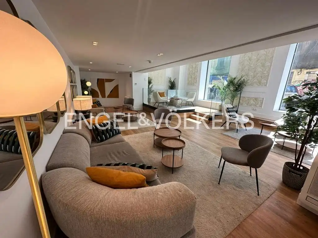 Wohnzimmer von Wohnung zur Miete in Valencia mit Klimaanlage, Heizung und Privatgarten
