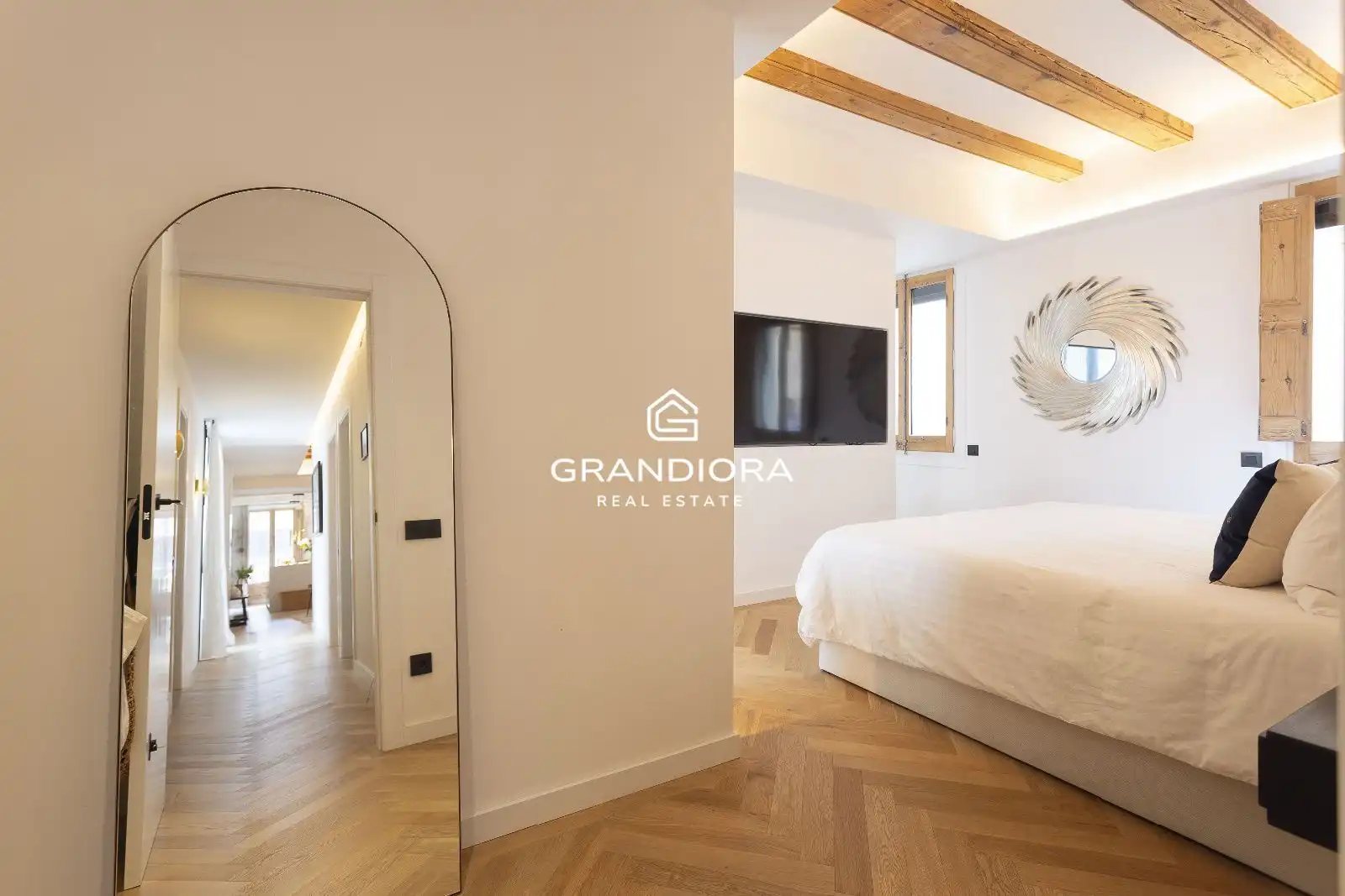 Bedroom of Flat for rent in Barcelona  with Air Conditioner