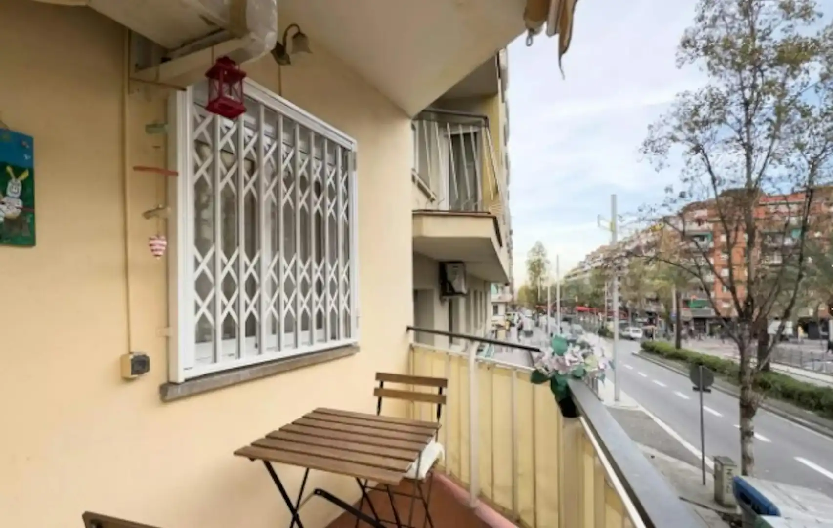 Balcony of Flat for rent in Barcelona  with Furnished, Washing machine and TV