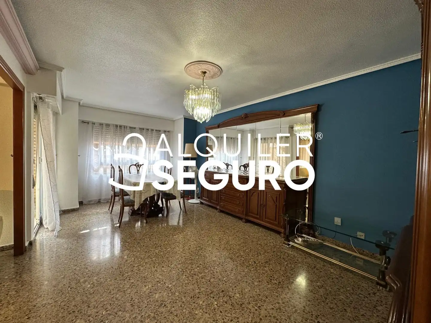 Dining room of Flat for rent in Alfafar  with Air Conditioner, Terrace and Furnished