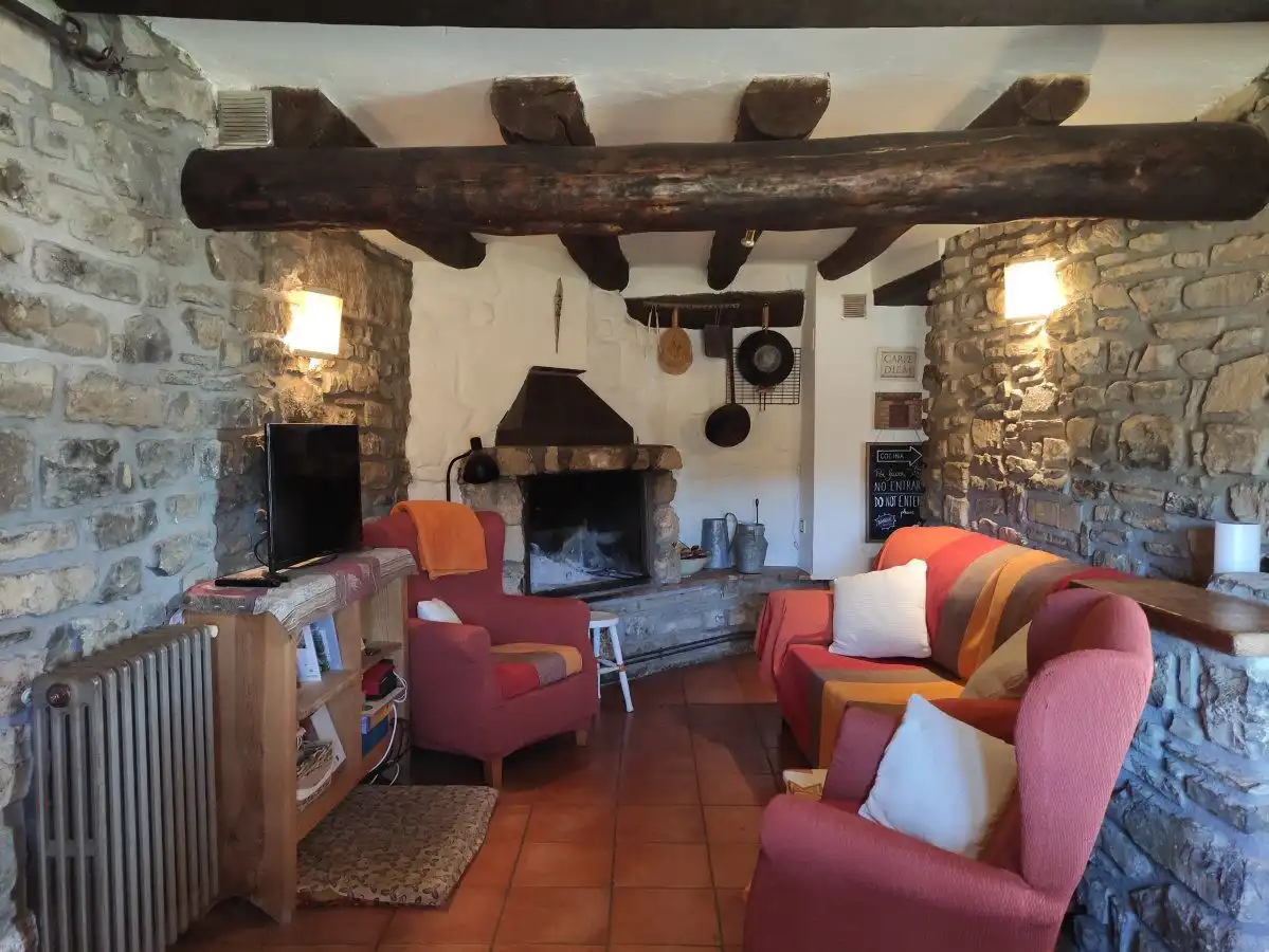 Sala d'estar de Casa o xalet en venda en Fanlo amb Calefacció, Jardí privat i Terrassa