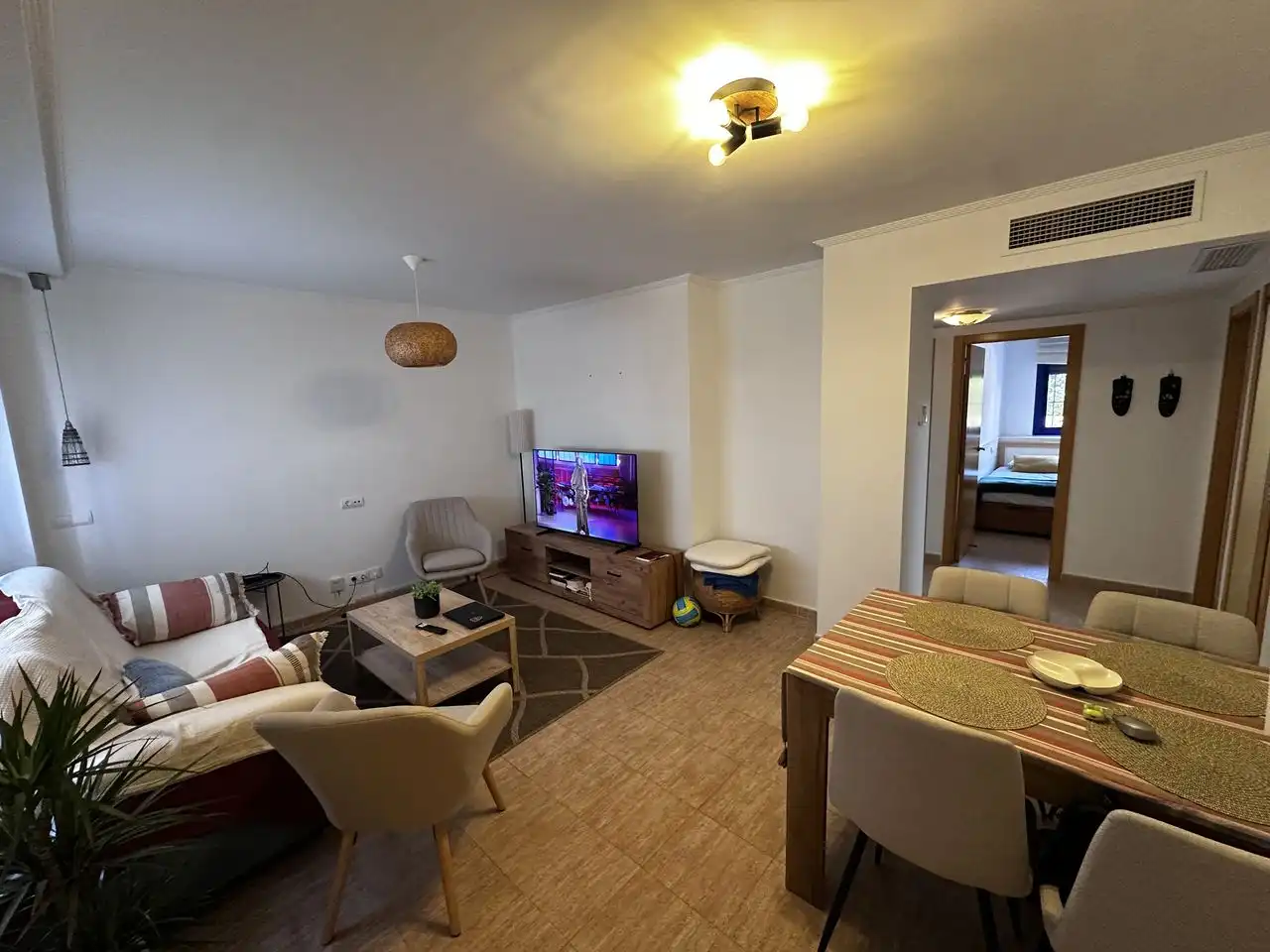 Wohnzimmer von Erdgeschoss zur Miete in Canet d'En Berenguer mit Terrasse und Gemeinschaftspool