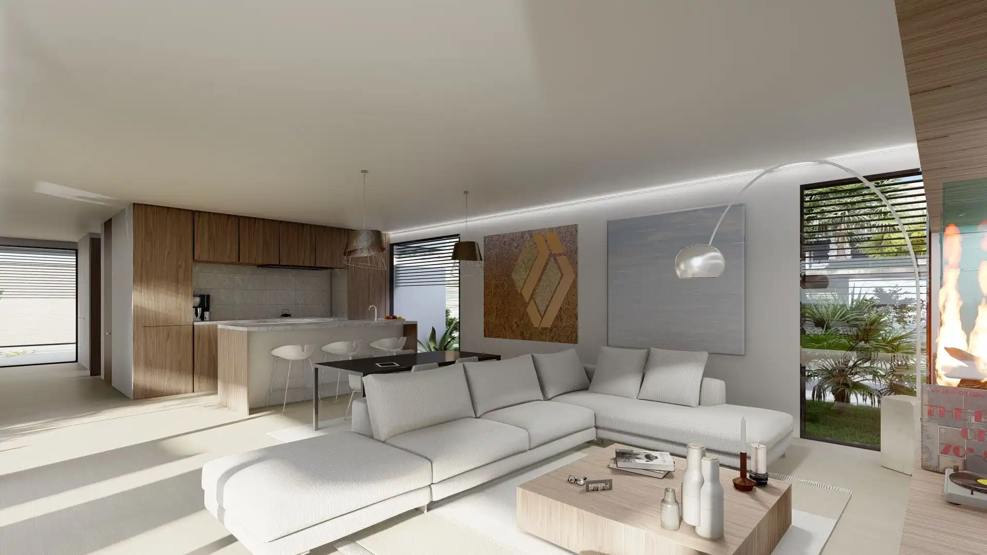 Sala de estar de Casa adosada en venta en Murcia con Calefacción, Jardín privado y Terraza