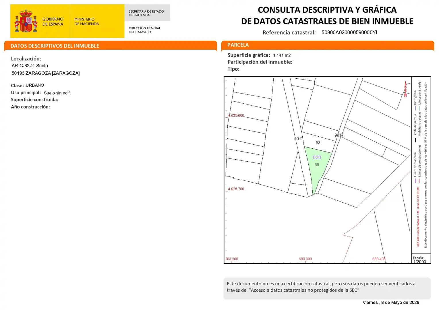 Residential for sale in Zaragoza
