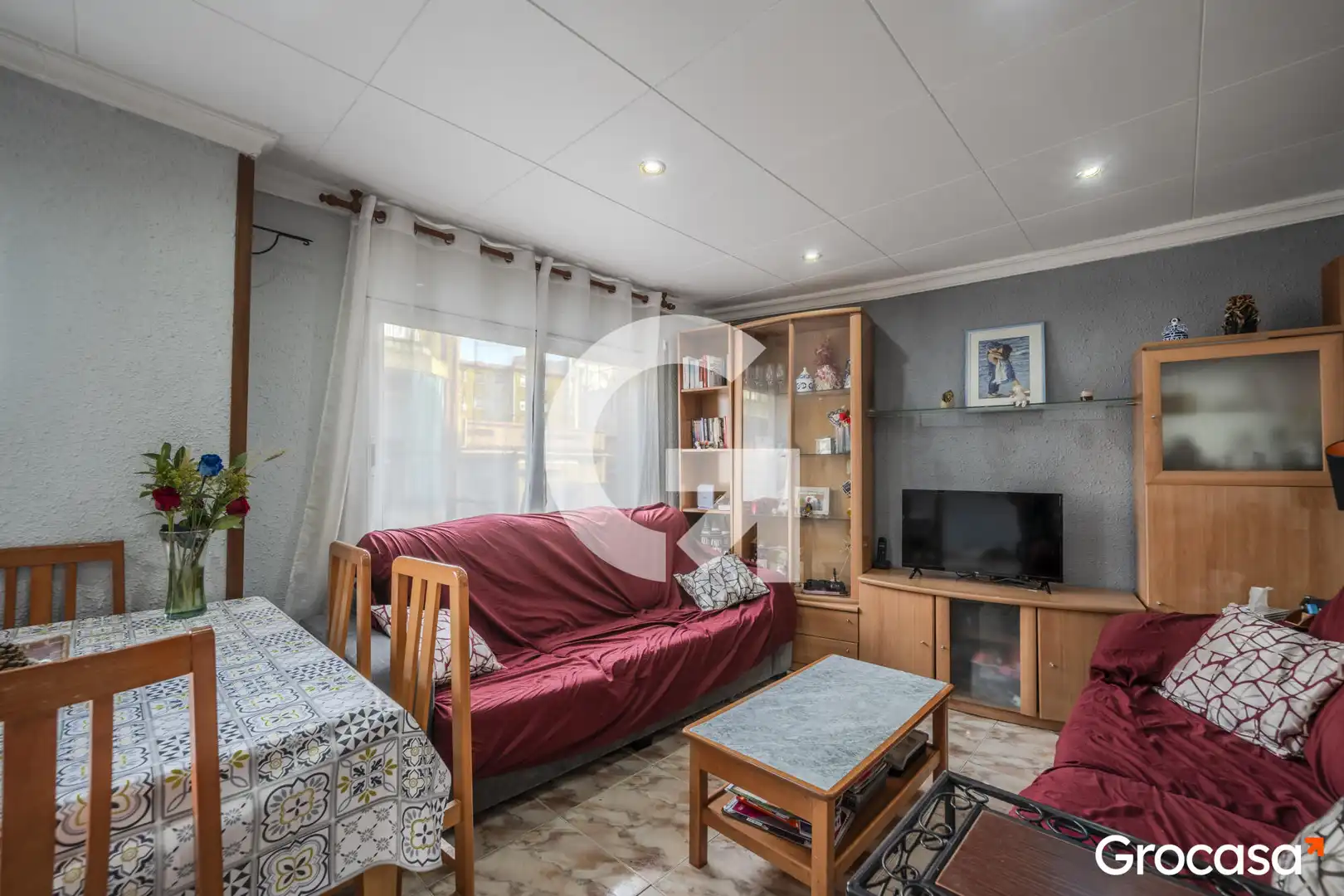 Sala d'estar de Pis en venda en  Barcelona Capital amb Aire condicionat i Balcó