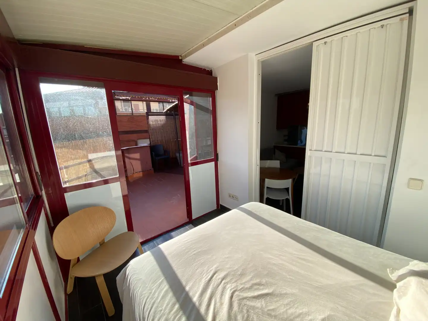 Bedroom of Flat for rent in Madrid  with Air Conditioner, Heating and Terrace