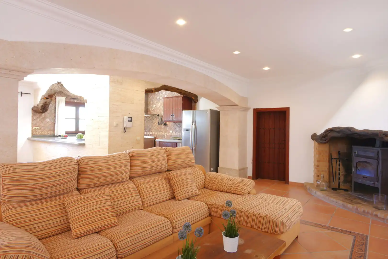 Sala d'estar de Casa o xalet en venda en Son Servera amb Aire condicionat, Jardí privat i Terrassa