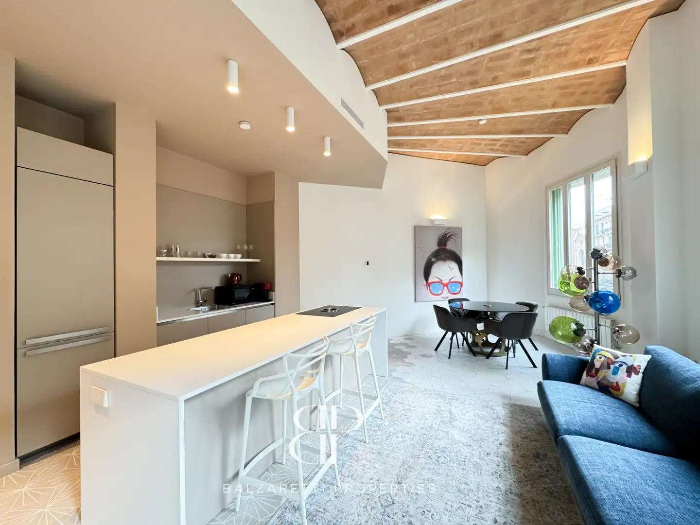 Küche von Wohnung zur Miete in Barcelona mit Klimaanlage, Heizung und Möbliert