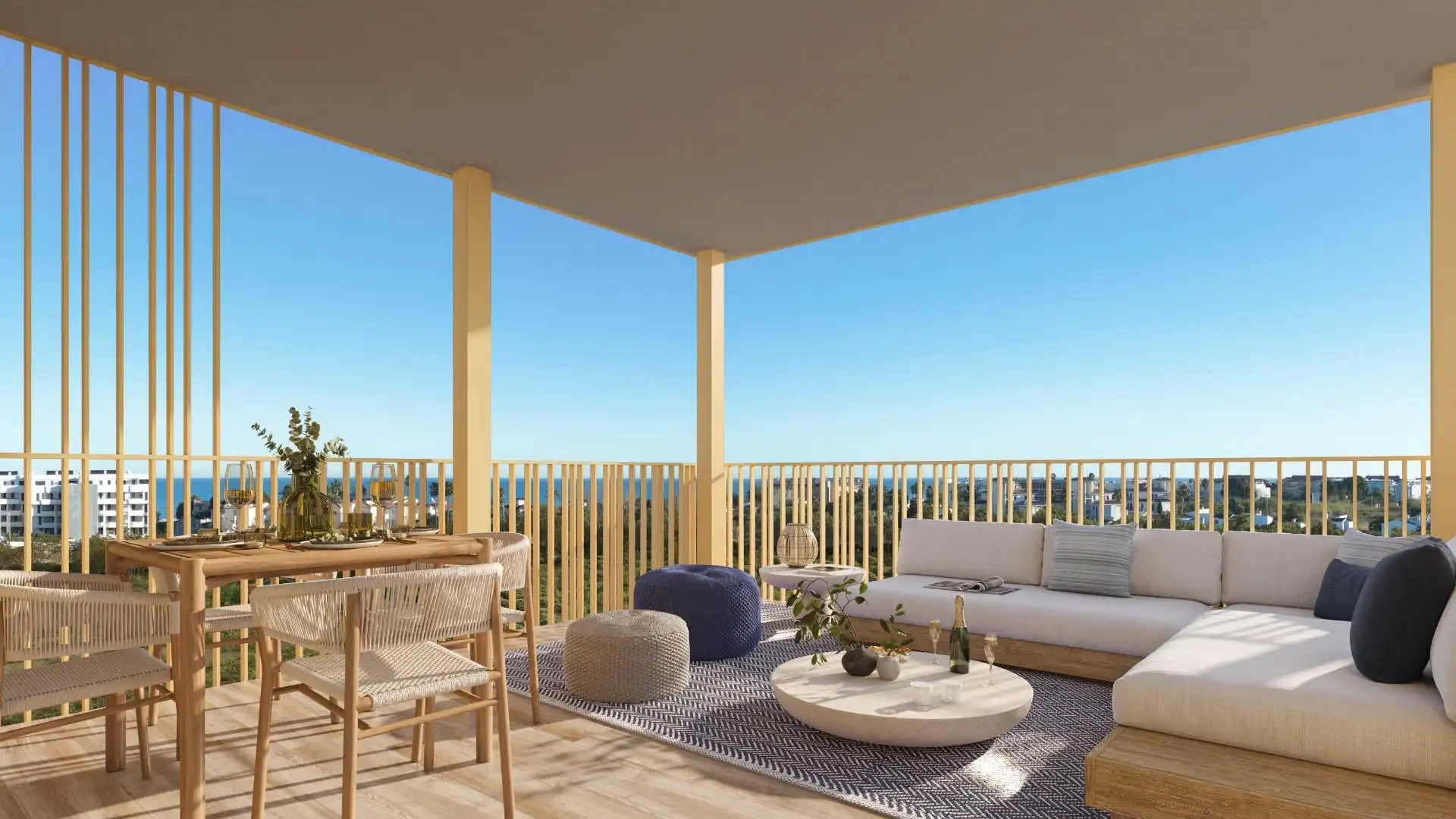 Terraza de Apartamento en venta en Dénia con Aire acondicionado, Terraza y Piscina comunitaria