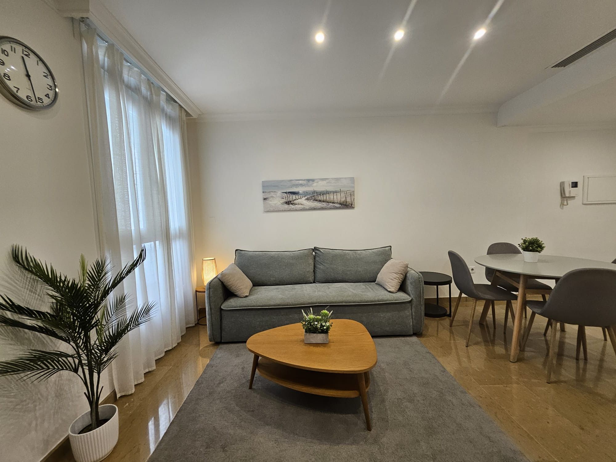 Sala d'estar de Apartament de lloguer en  Valencia Capital amb Aire condicionat, Calefacció i Terrassa