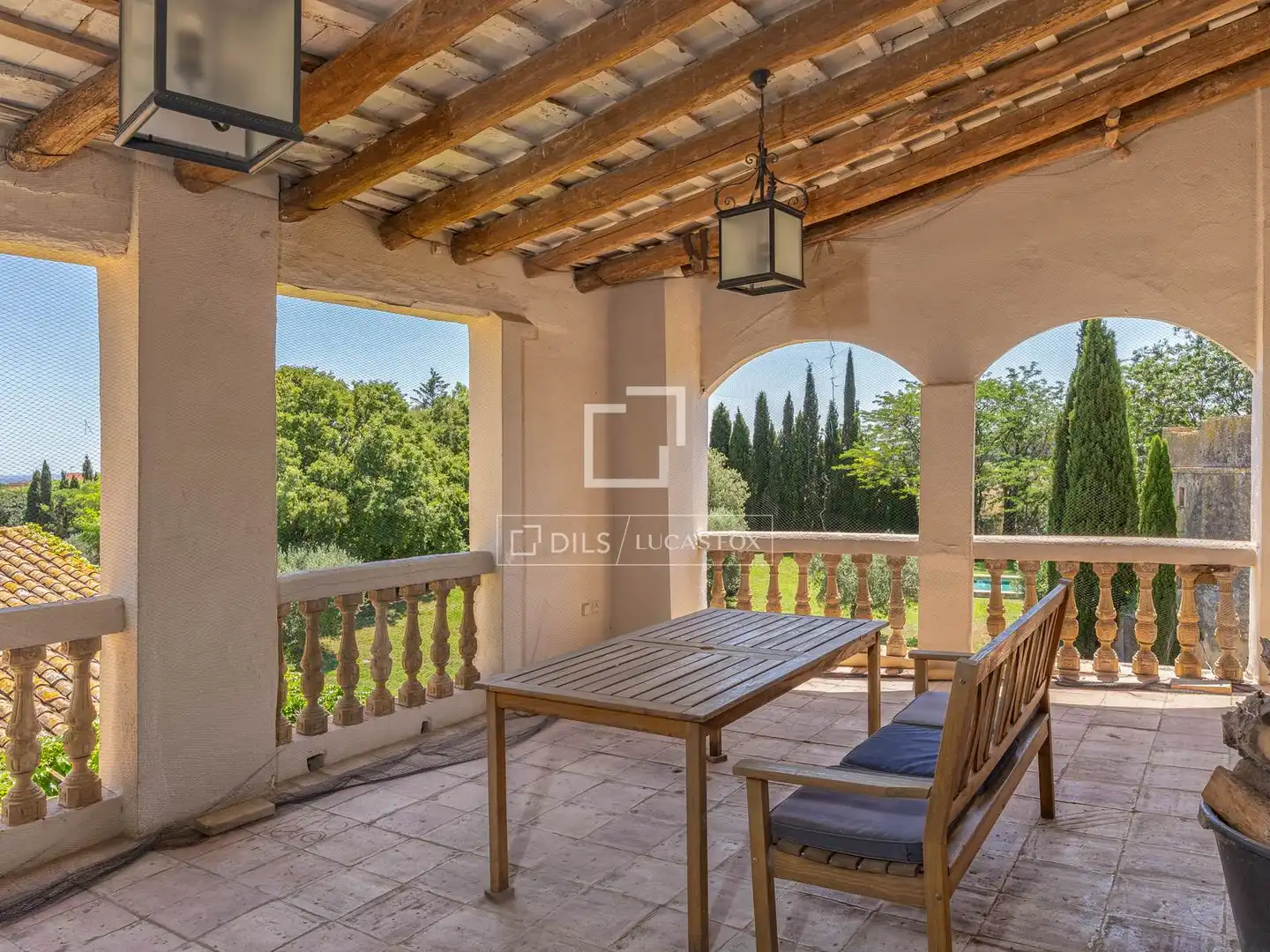 Terraza de Finca rústica en venta en Garrigàs con Aire acondicionado, Calefacción y Jardín privado