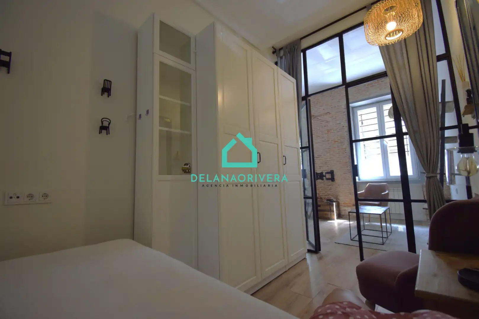 Schlafzimmer von Wohnung zur Miete in Madrid mit Heizung, Möbliert und Ofen