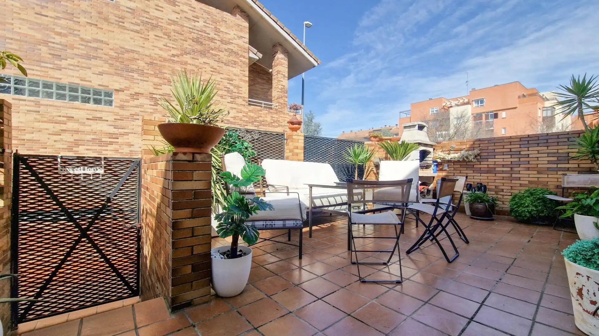 Terrassa de Casa adosada en venda en Badajoz amb Aire condicionat, Jardí privat i Terrassa