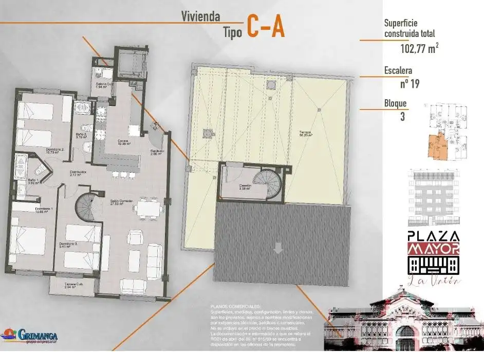 Attic for sale in La Unión  with Terrace and Balcony