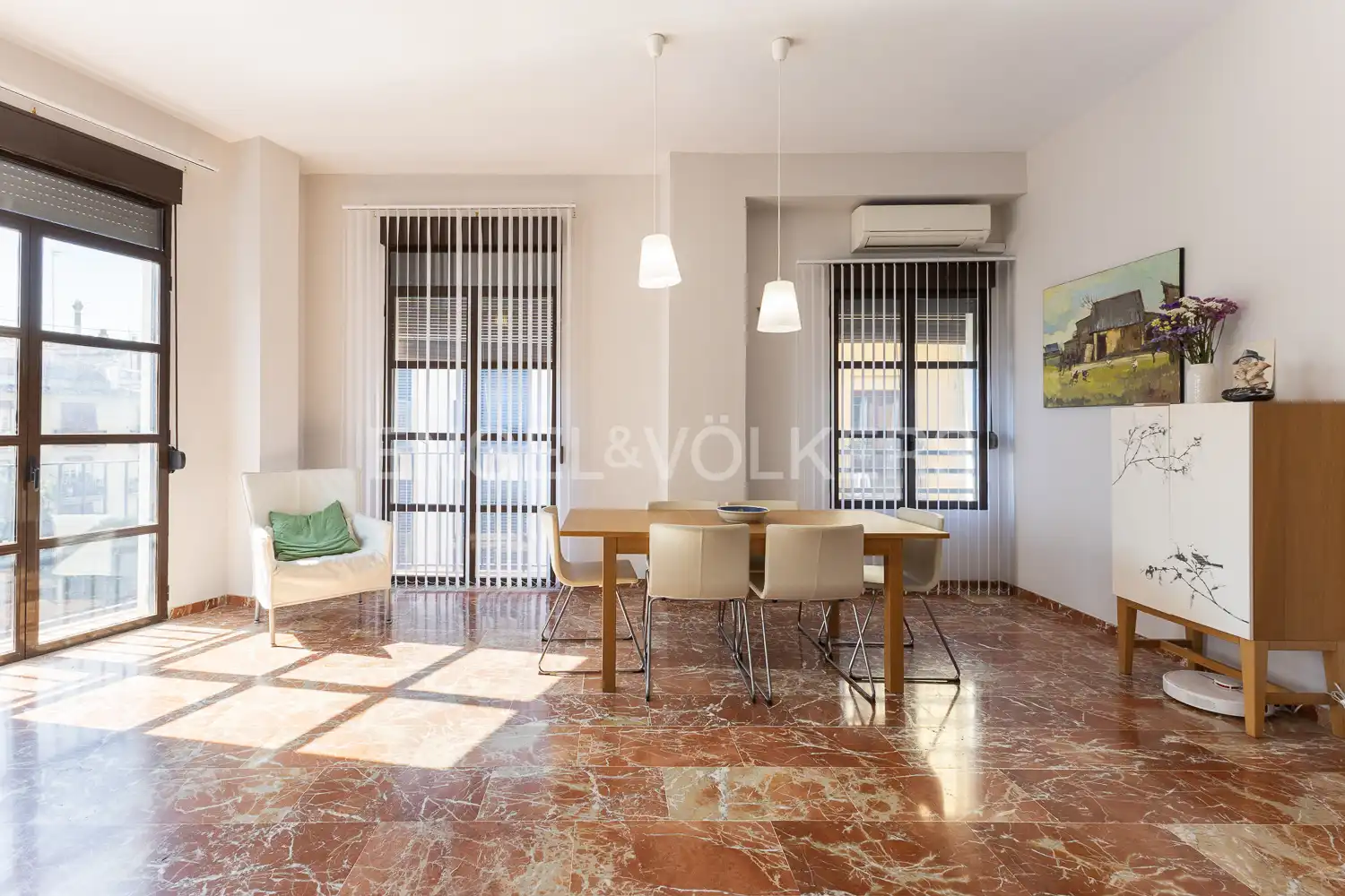 Esszimmer von Dachboden zum Verkauf in Valencia mit Klimaanlage, Heizung und Terrasse