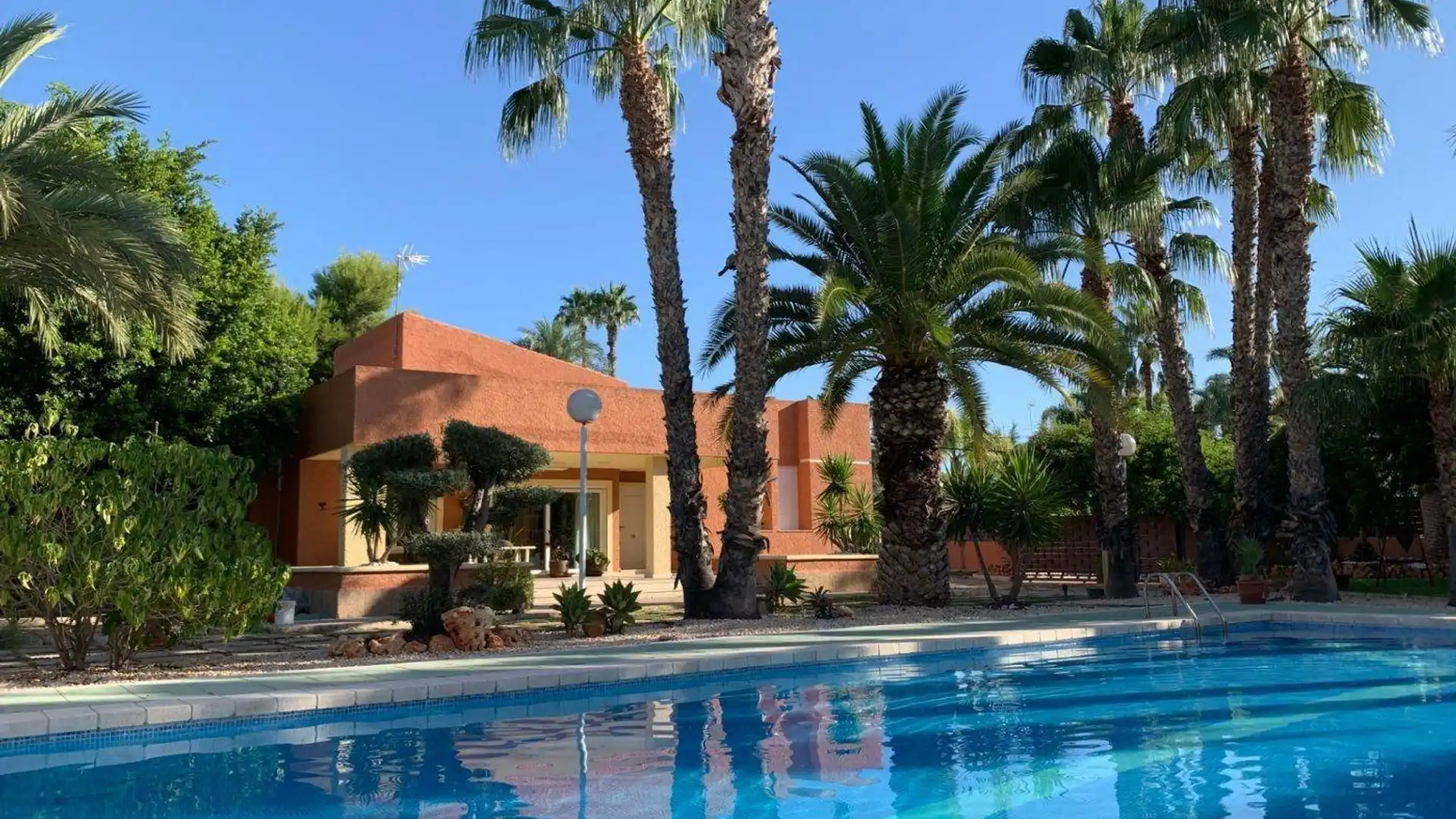 Piscina de Casa o xalet en venda en Elche / Elx amb Aire condicionat, Jardí privat i Terrassa