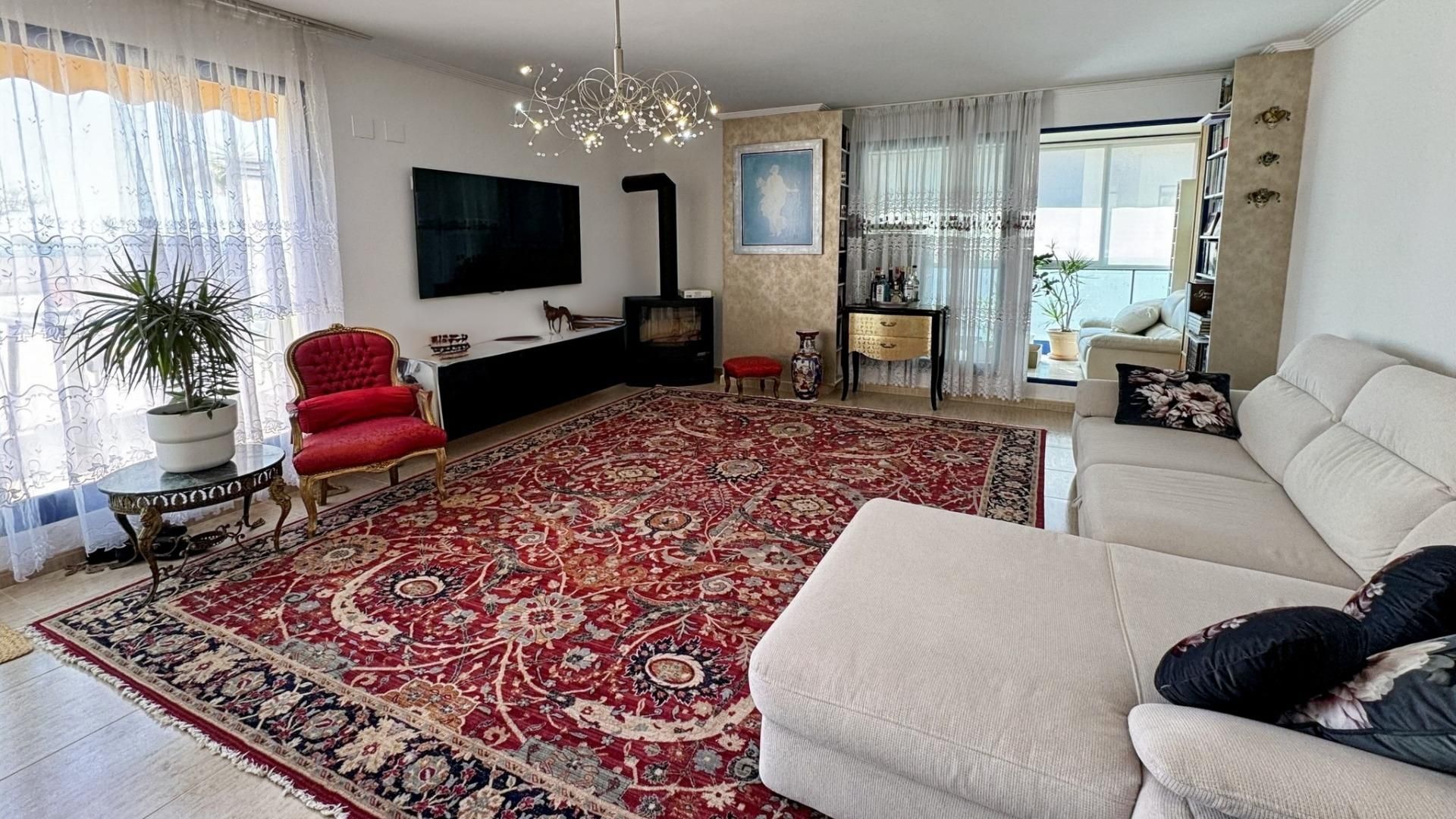 Living room of Attic for sale in Villajoyosa / La Vila Joiosa  with Air Conditioner, Private garden and Terrace