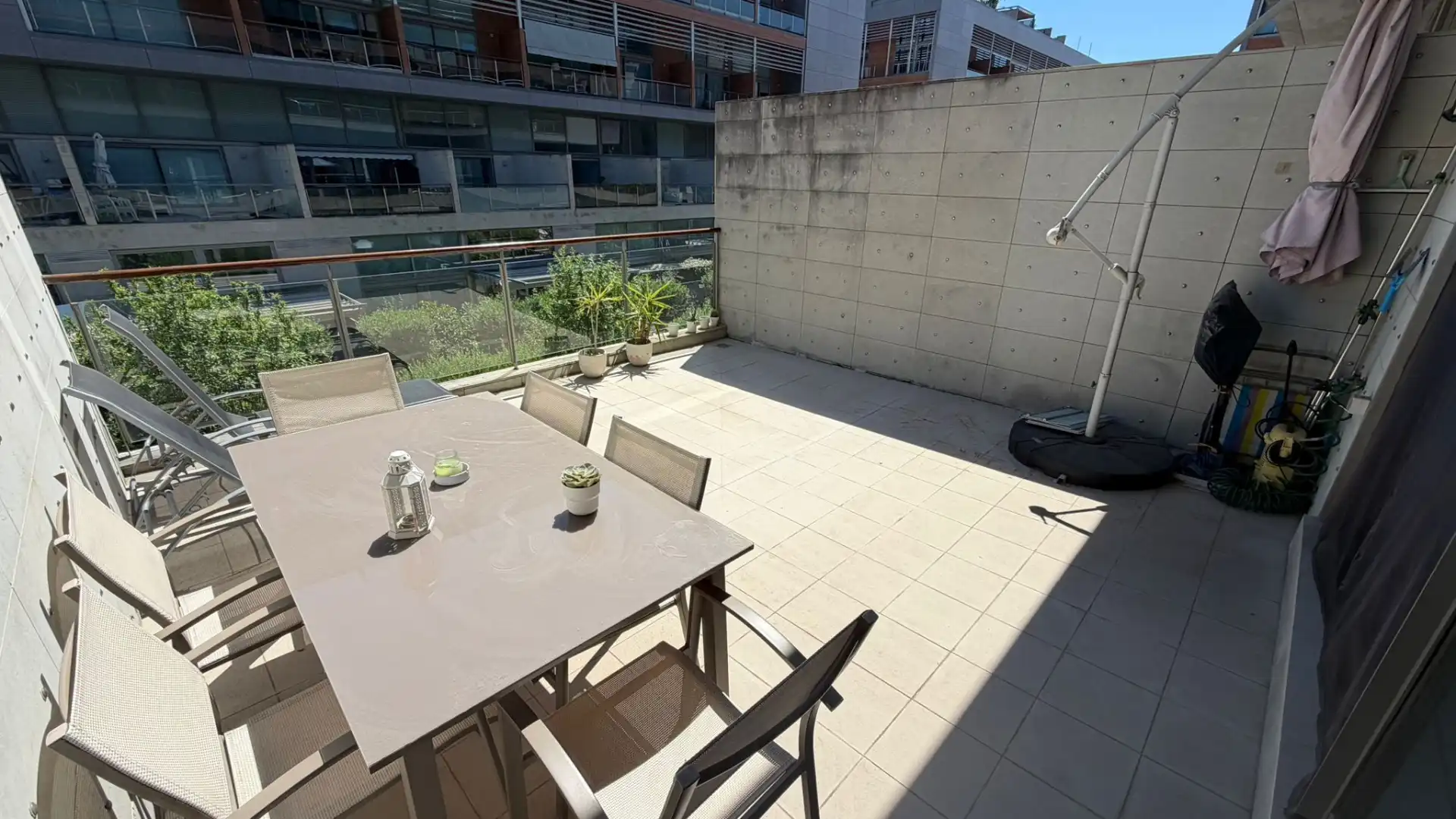 Terrasse von Wohnung zur Miete in Valencia mit Klimaanlage, Heizung und Parkett