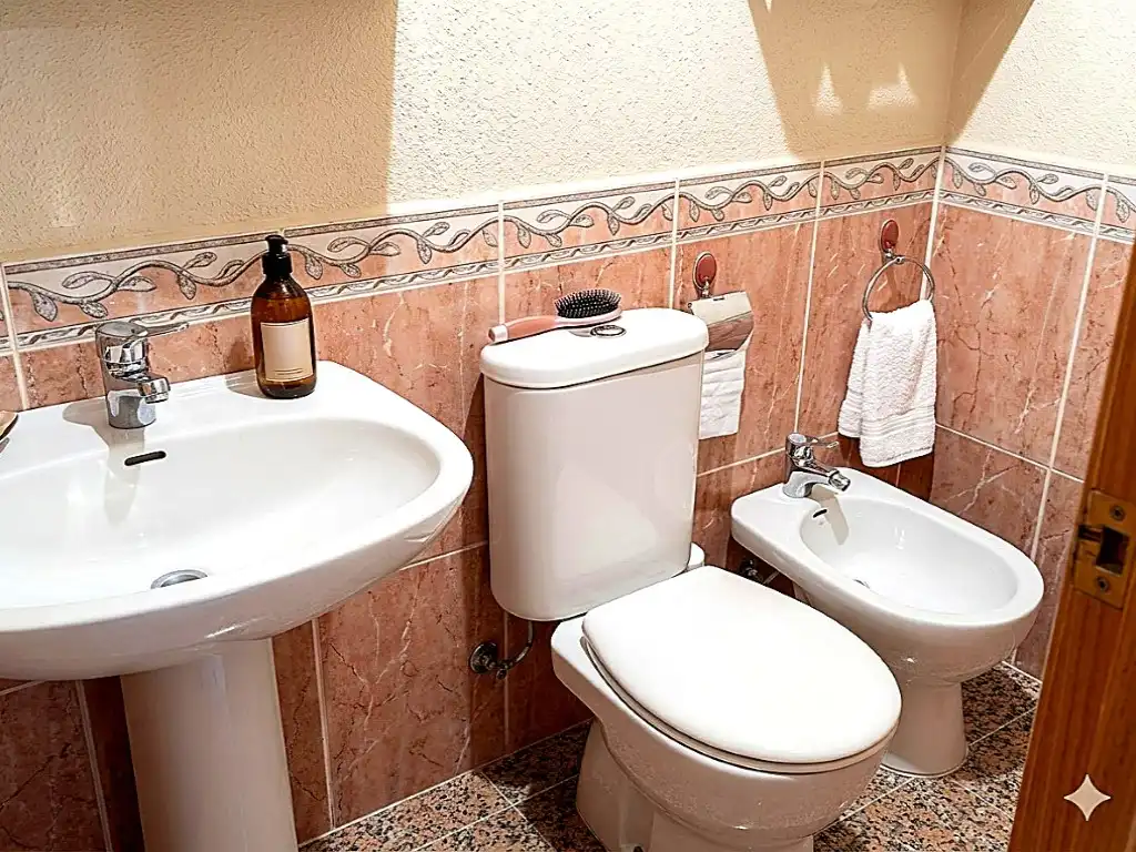 Bany de Apartament en venda en Calpe / Calp amb Aire condicionat, Jardí privat i Terrassa