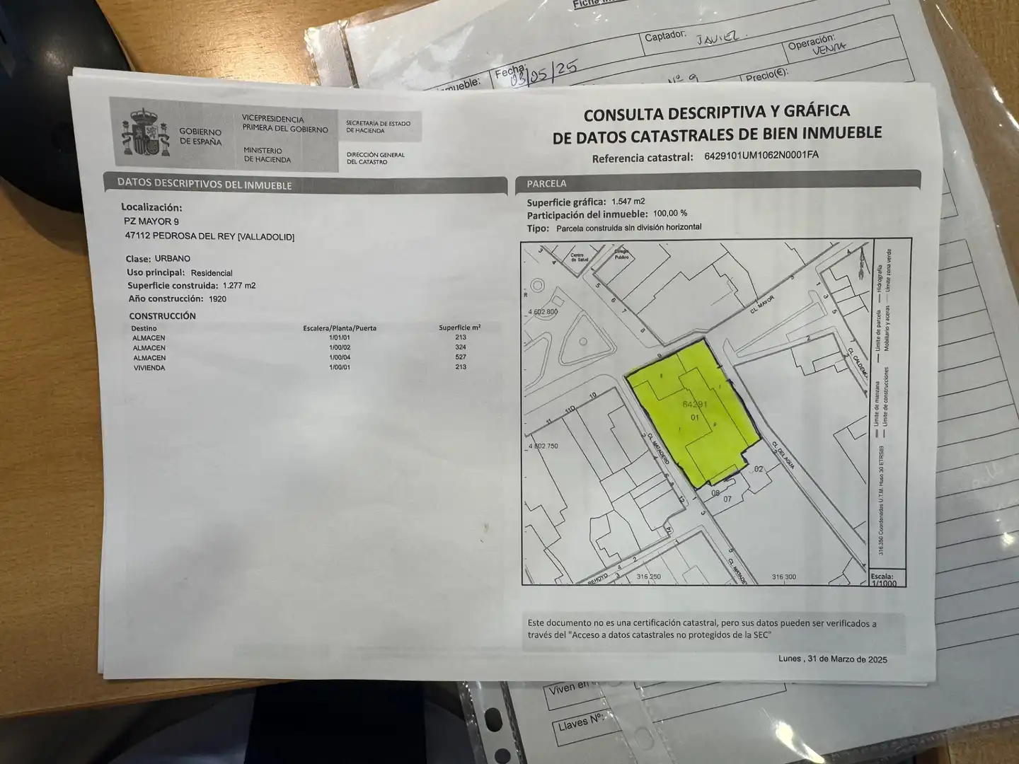 Finca rústica en venda en Pedrosa del Rey amb Jardí privat, Parquet i Traster