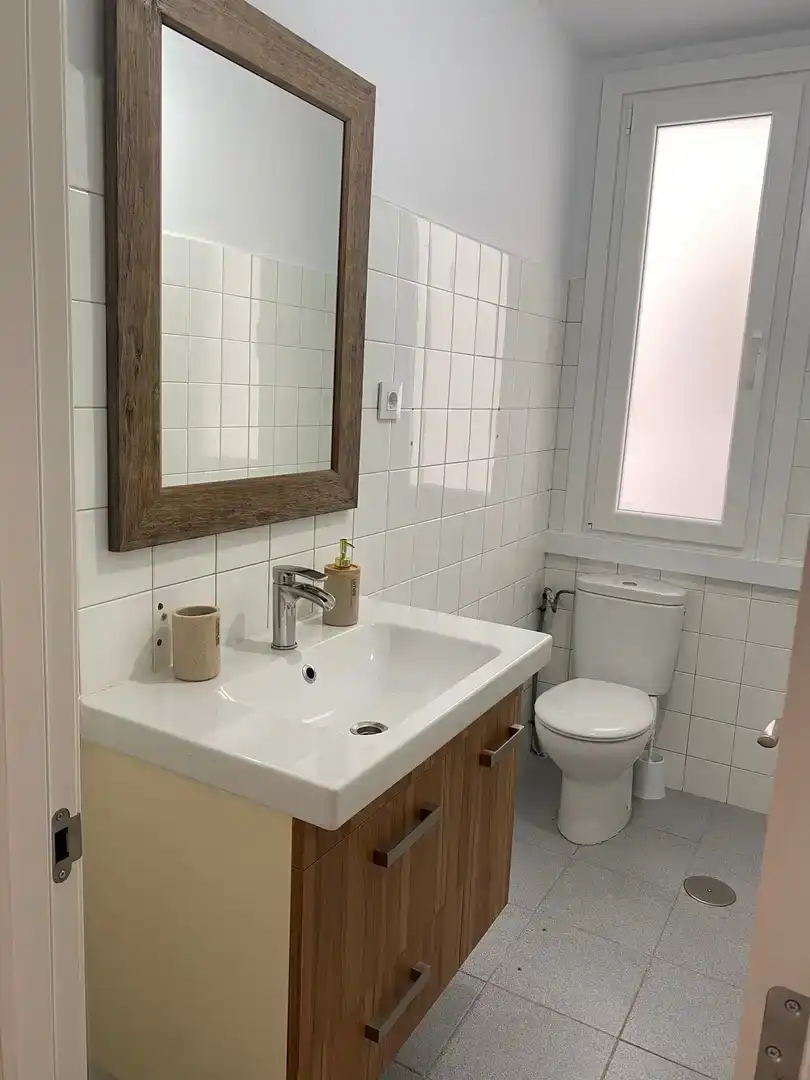 Bathroom of Flat for share in Culleredo  with Parquet flooring, Furnished and Balcony
