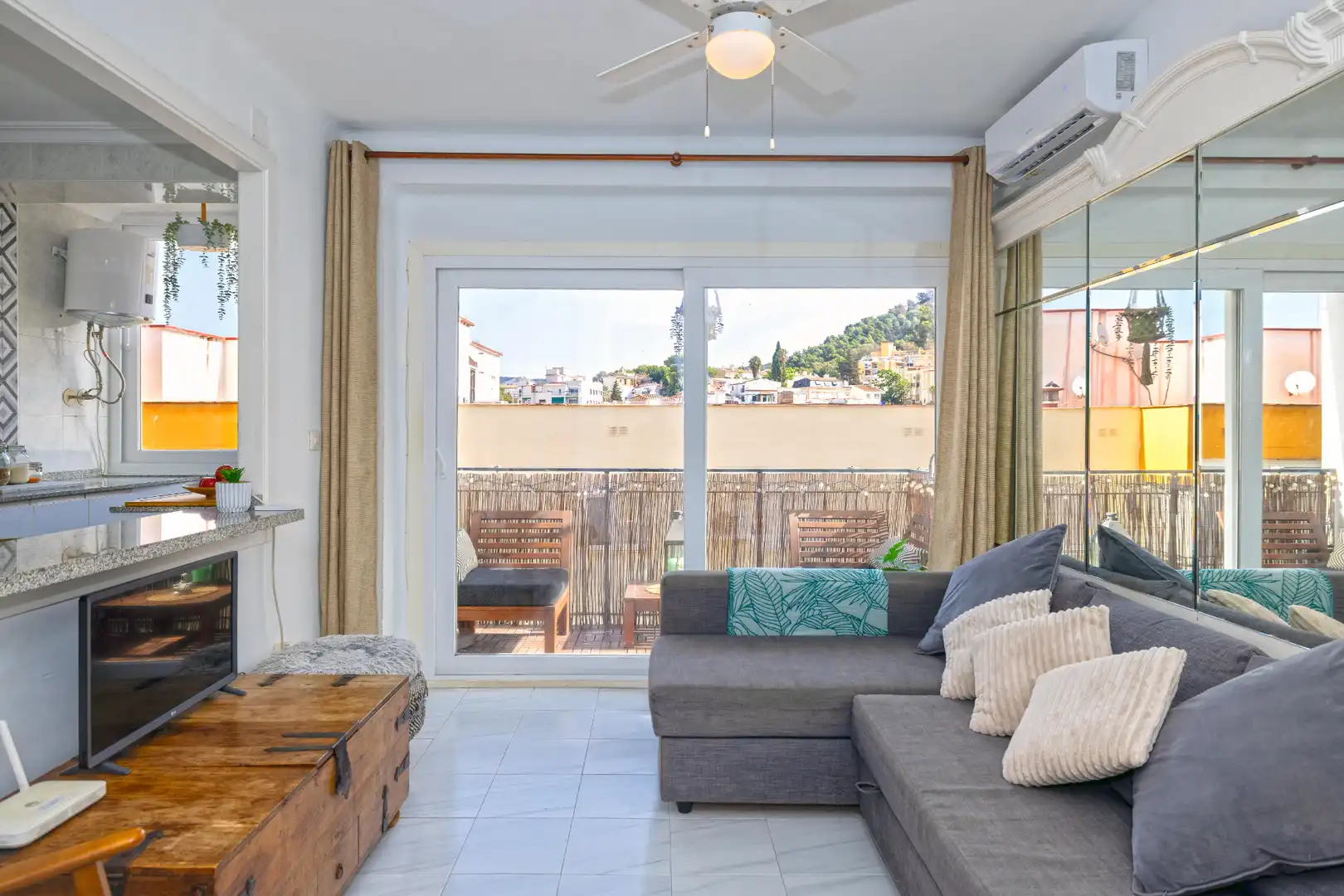 Balcony of Flat for sale in Málaga  with Air Conditioner, Heating and Terrace