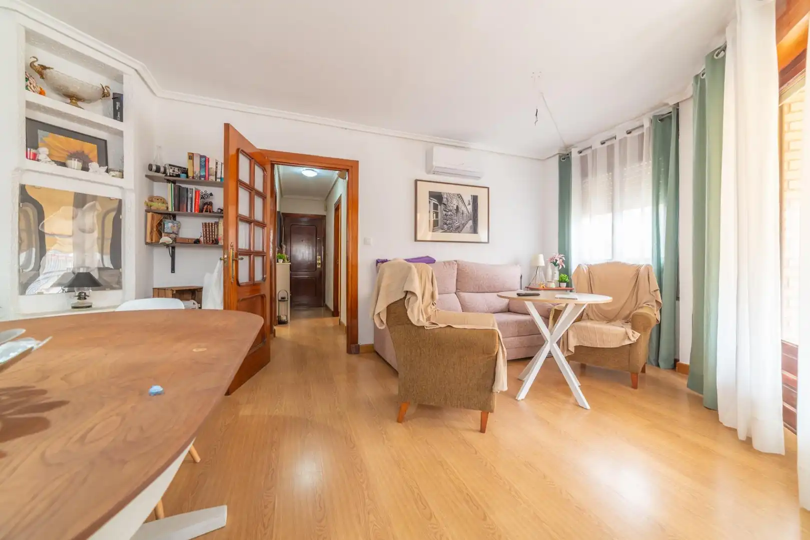 Living room of Flat for sale in San Javier  with Air Conditioner, Terrace and Furnished