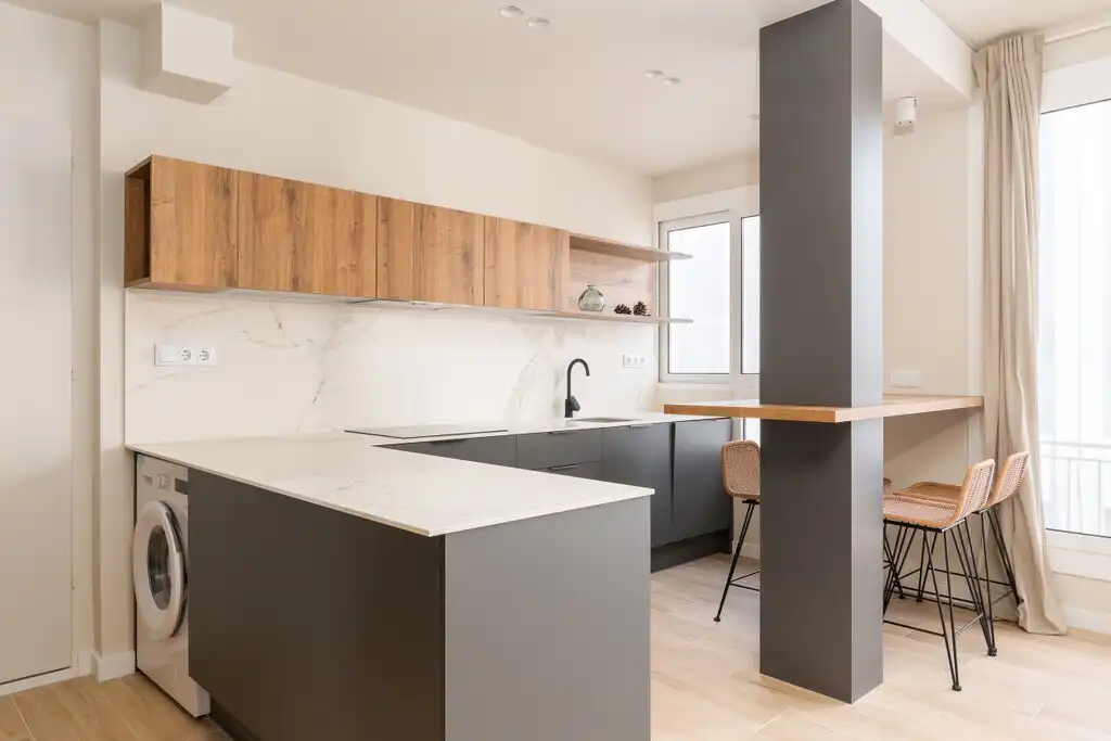 Cocina de Apartamento en venta en Barcelona con Aire acondicionado, Terraza y Amueblado