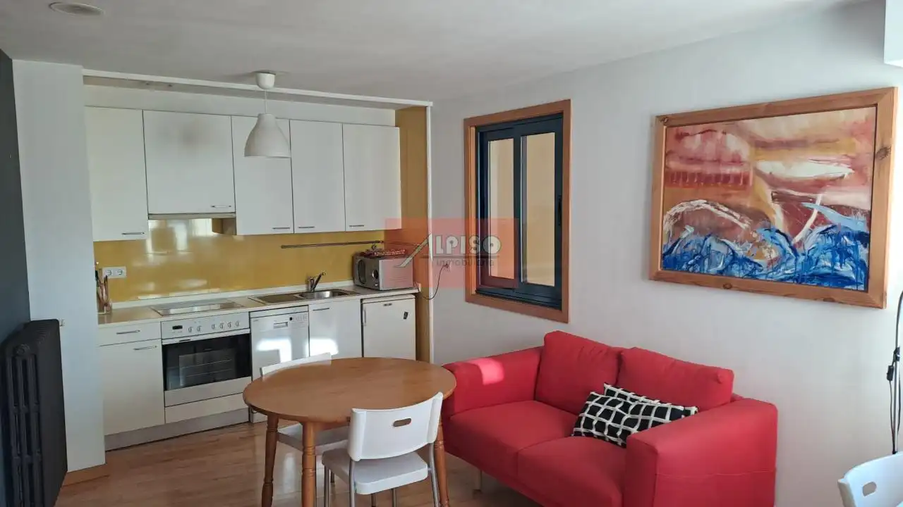 Sala de estar de Apartamento de alquiler en Ourense Capital  con Calefacción, Parquet y Amueblado