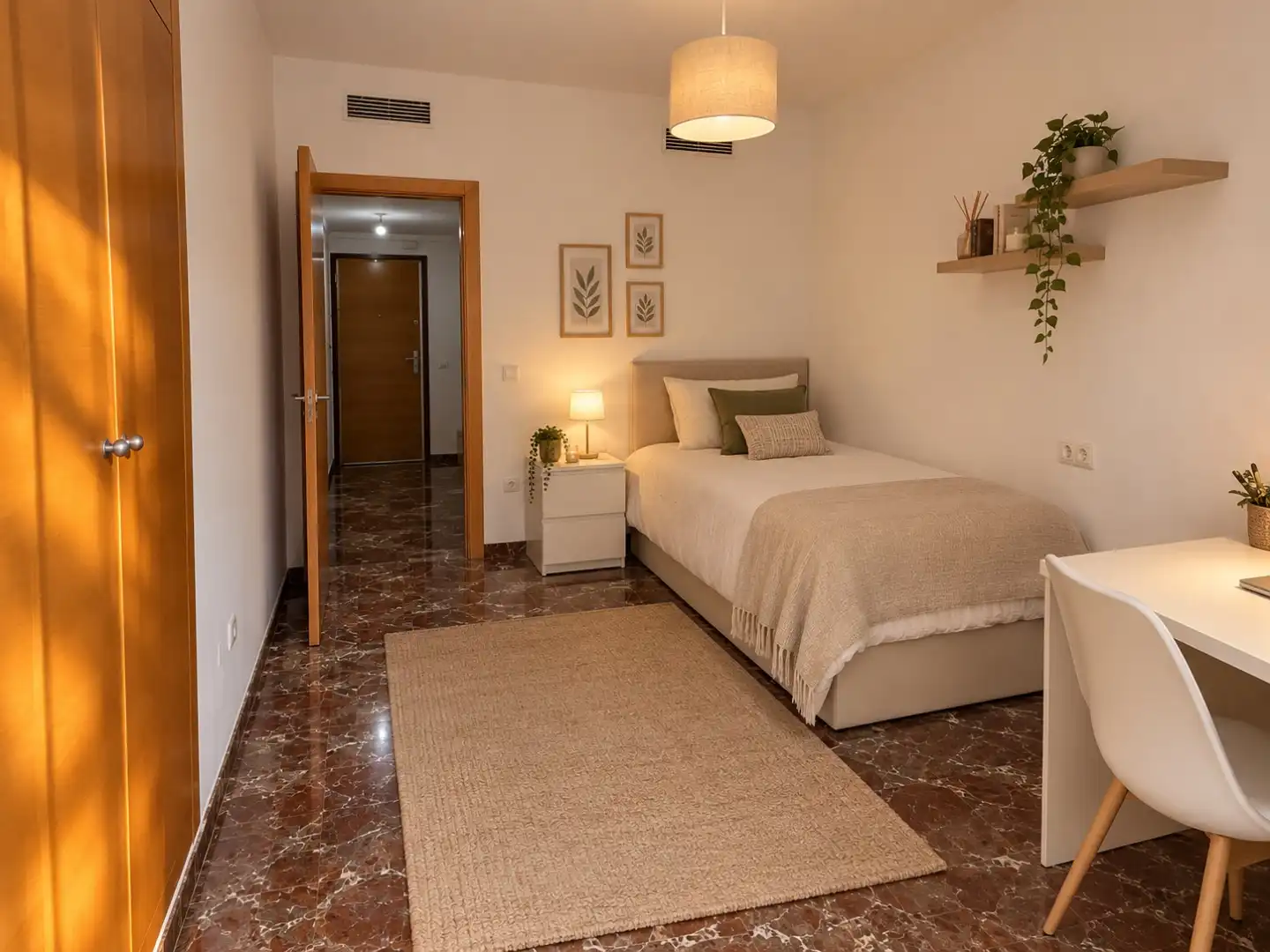 Schlafzimmer von Wohnung zur Miete in Torrent mit Klimaanlage und Balkon