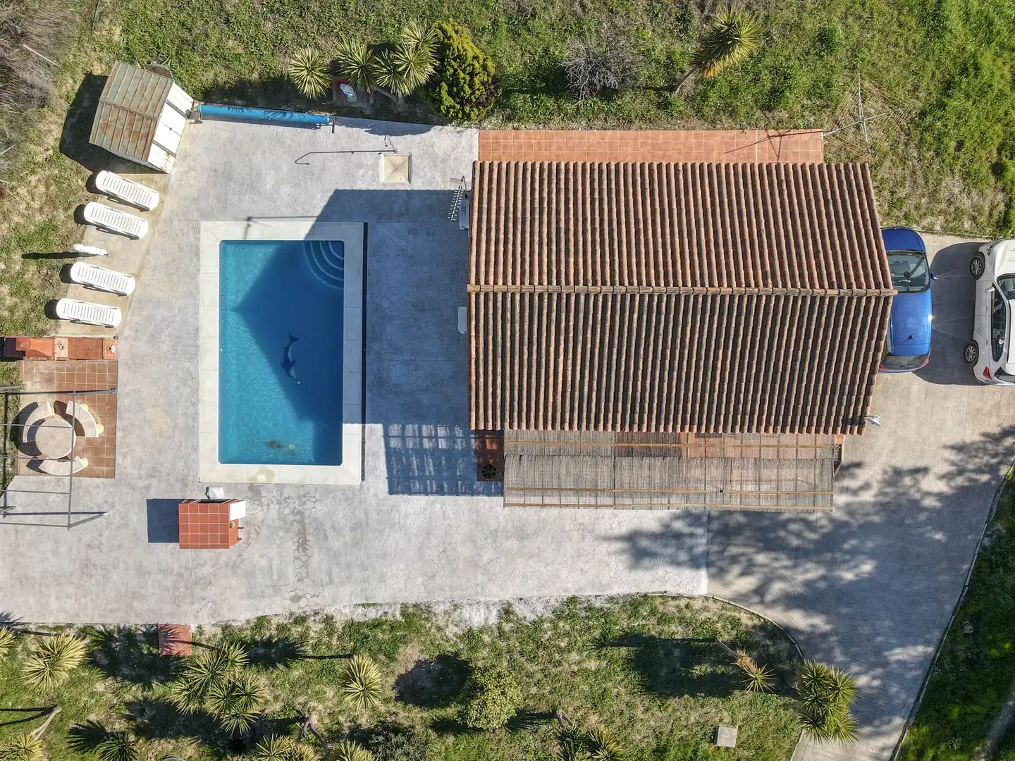 Schwimmbecken von Haus oder Chalet zum Verkauf in Coín mit Klimaanlage, Privatgarten und Schwimmbad