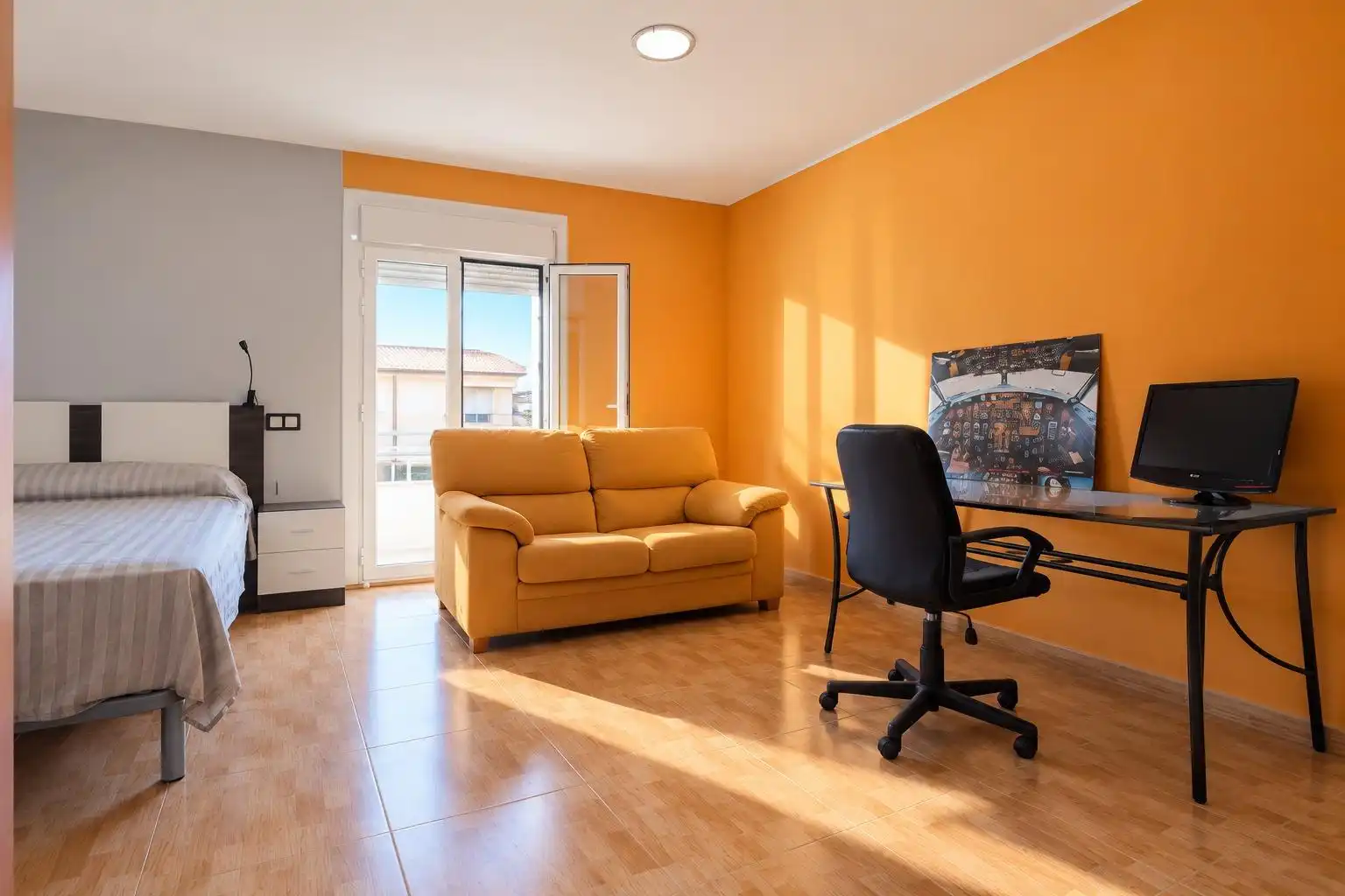 Sala de estar de Casa adosada en venta en Centre