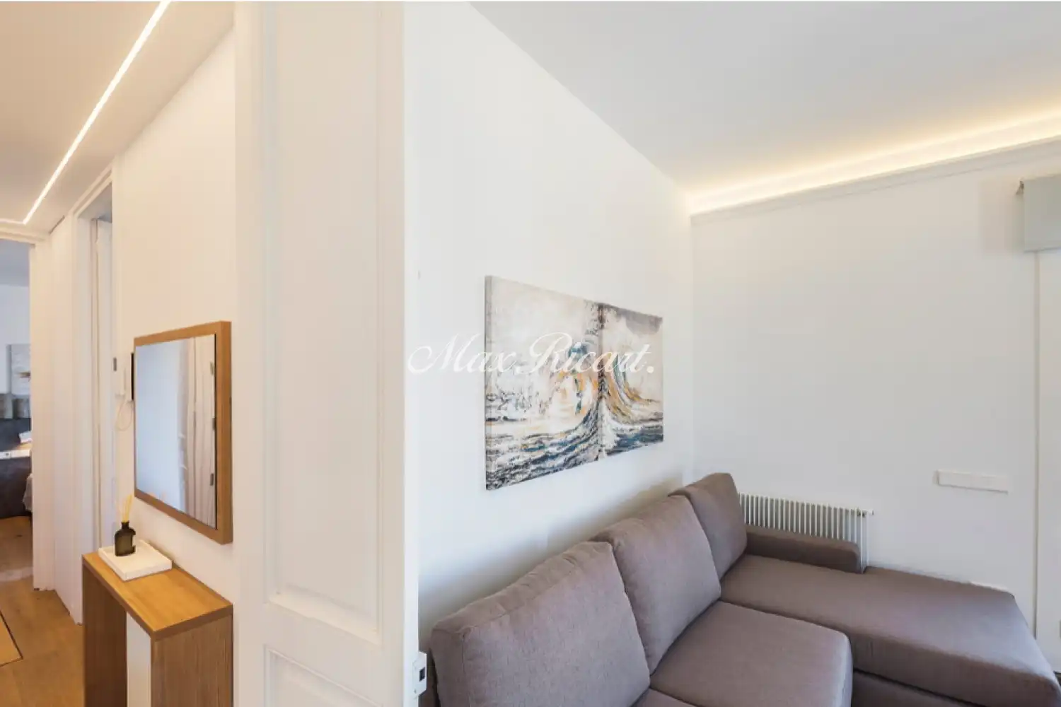 Wohnzimmer von Wohnung zur Miete in Barcelona mit Klimaanlage, Heizung und Terrasse