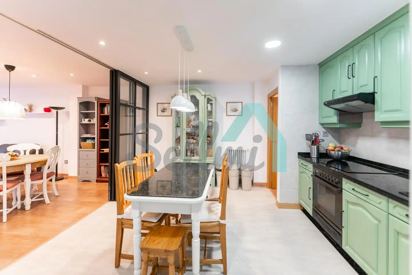 Kitchen of Flat for rent in Siero  with Heating, Terrace and Furnished