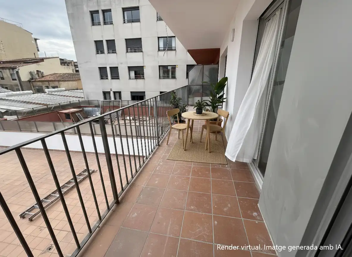 Terrasse von Wohnung zum Verkauf in Salt mit Klimaanlage, Heizung und Parkett