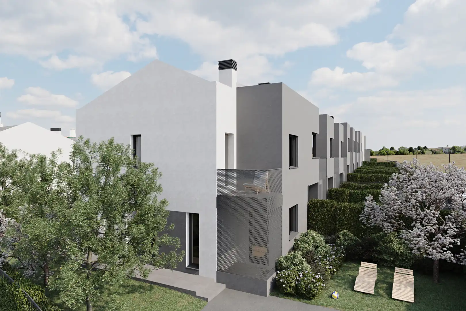 Vista exterior de Casa o xalet en venda en Villalbilla amb Calefacció, Jardí privat i Terrassa