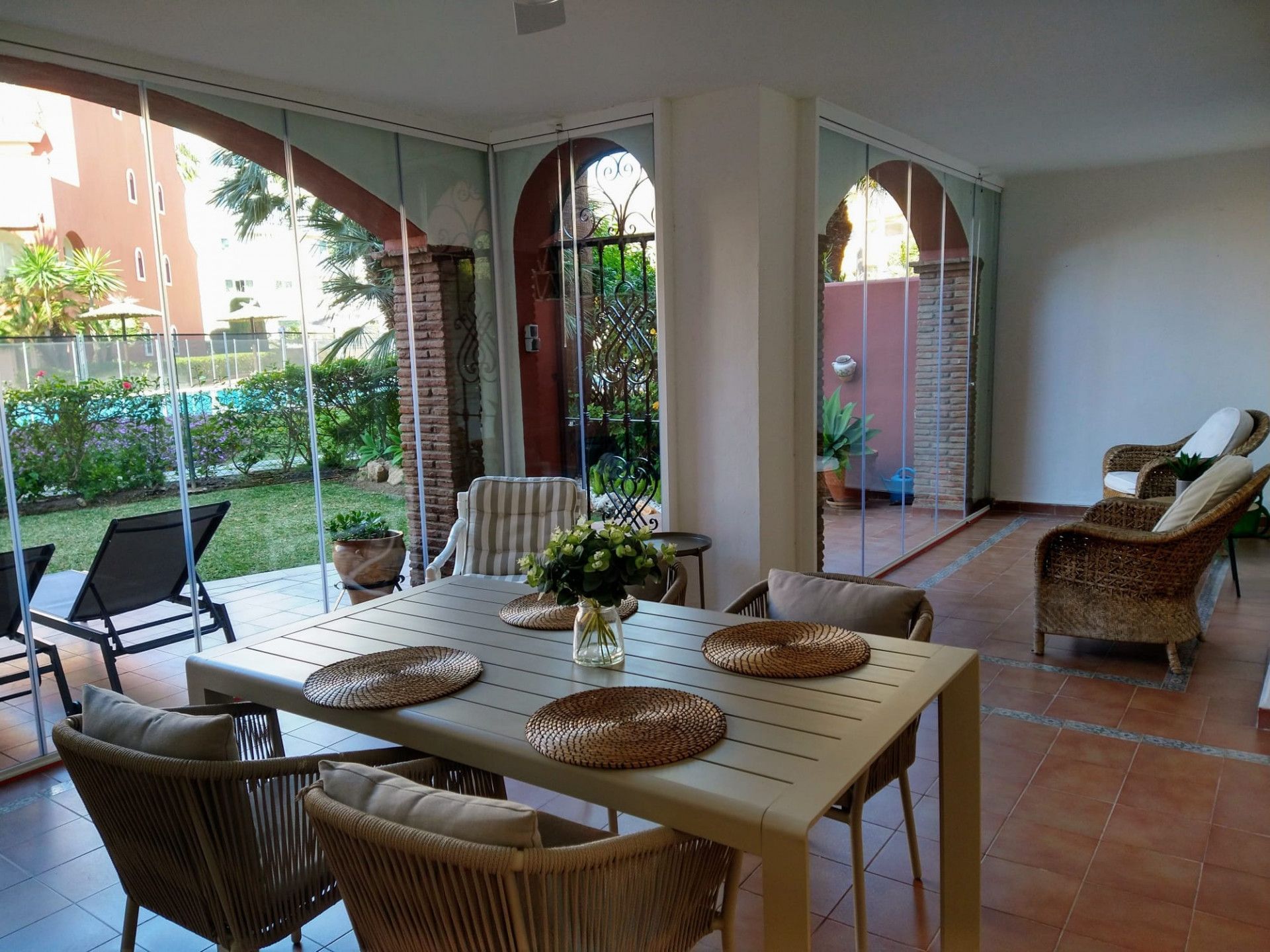 Garden of Planta baja to rent in Marbella  with Air Conditioner, Terrace and Swimming Pool