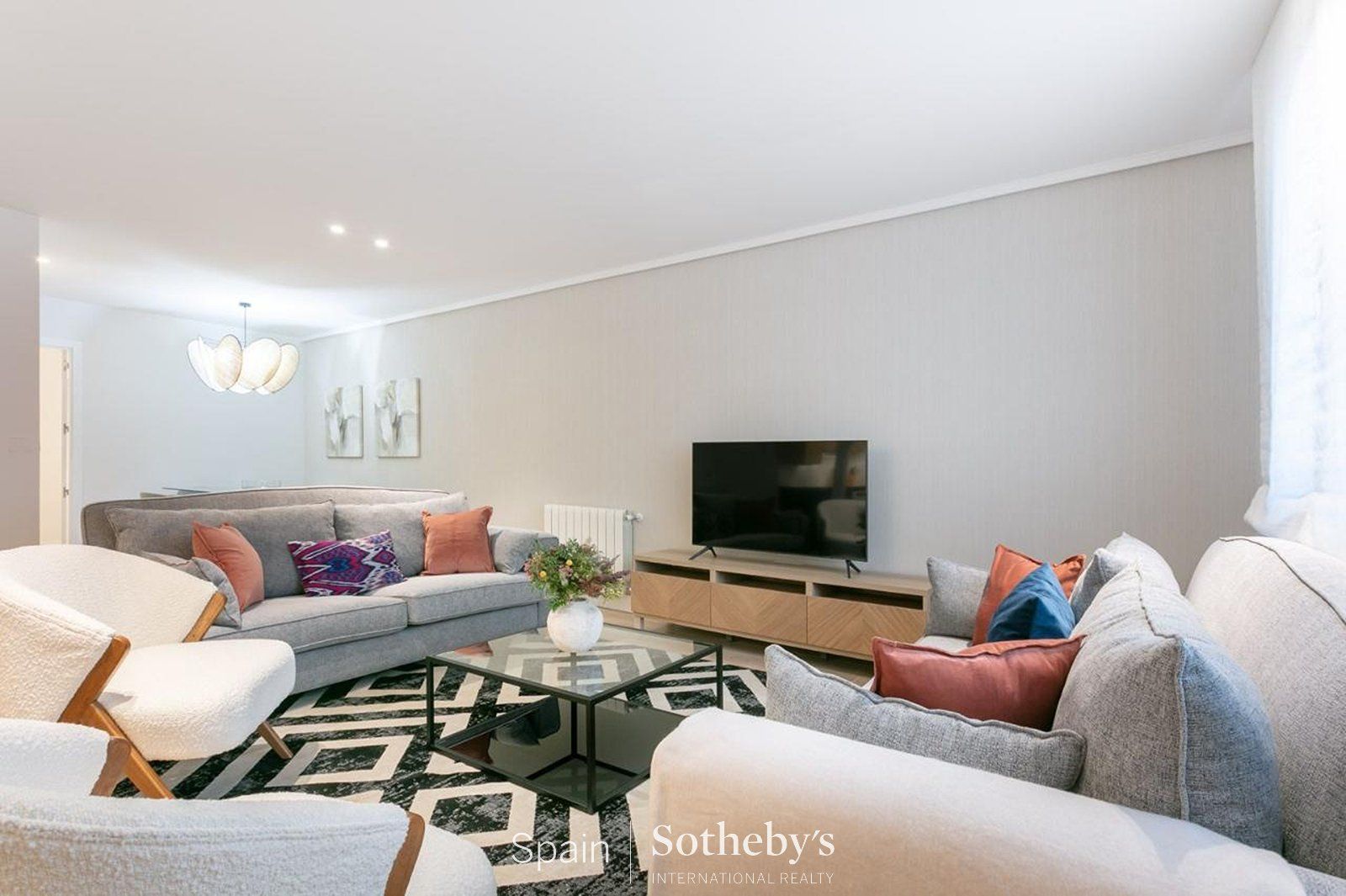 Sala de estar de Apartamento en venta en  Madrid Capital con Aire acondicionado, Calefacción y Terraza