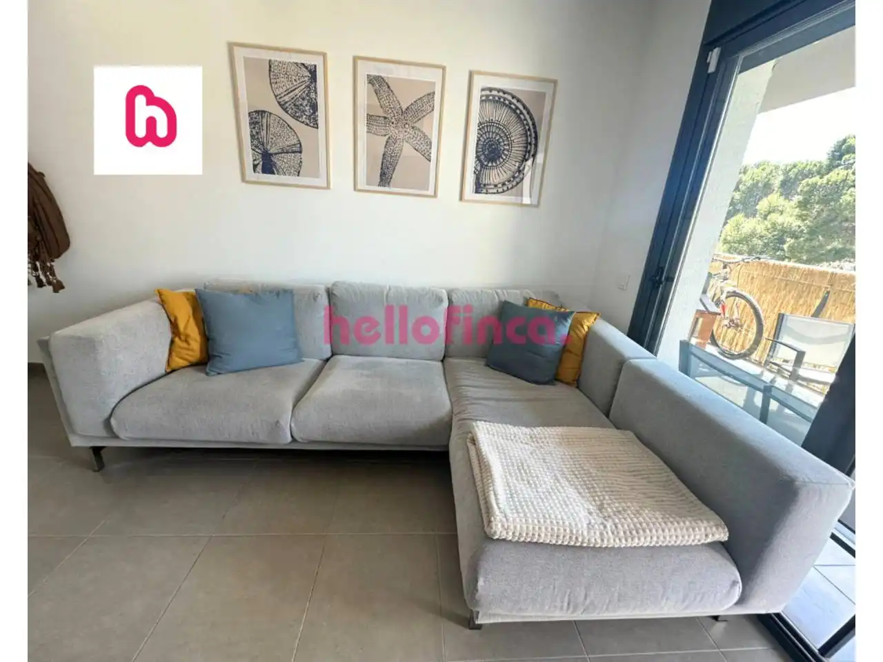 Sala de estar de Piso en venta en L'Ametlla de Mar  con Aire acondicionado, Amueblado y Balcón