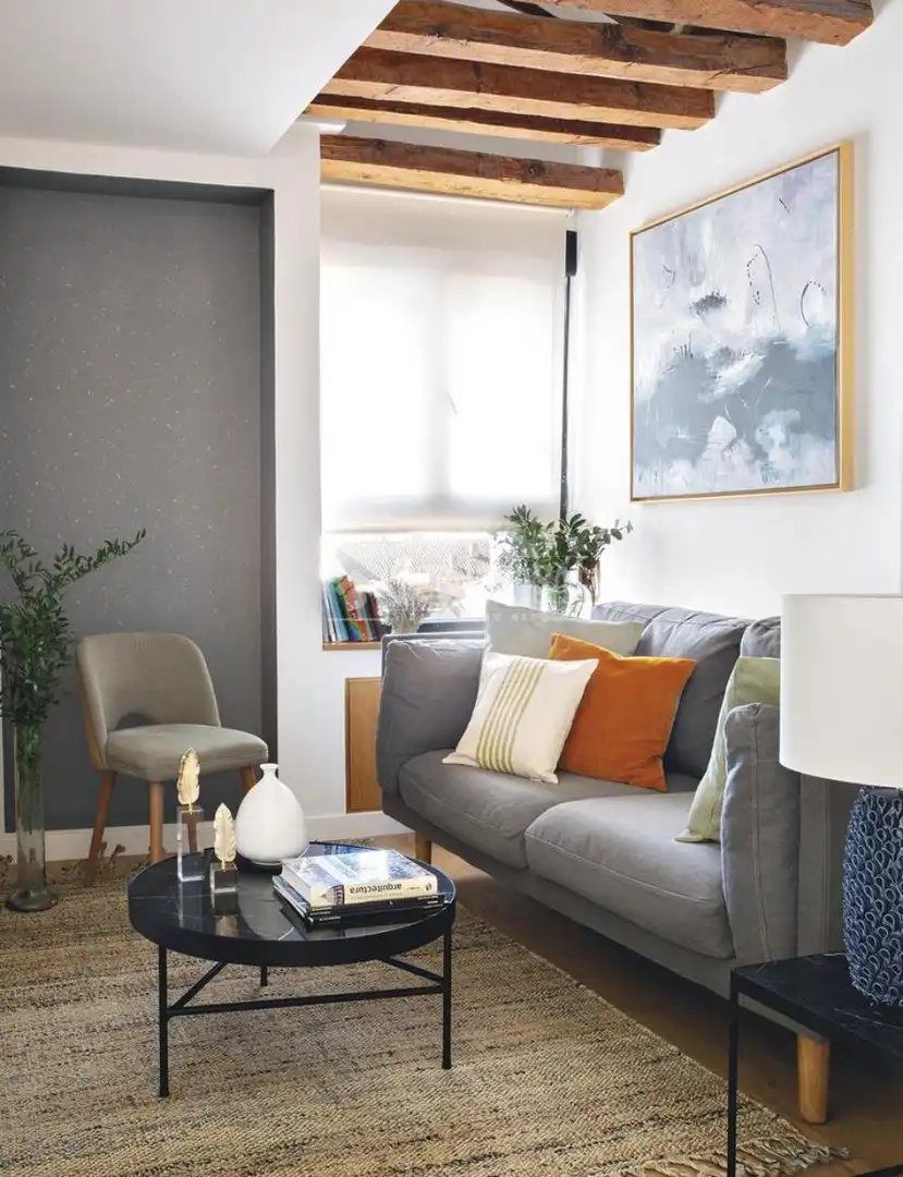 Sala de estar de Piso de alquiler en Madrid con Aire acondicionado, Calefacción y Amueblado