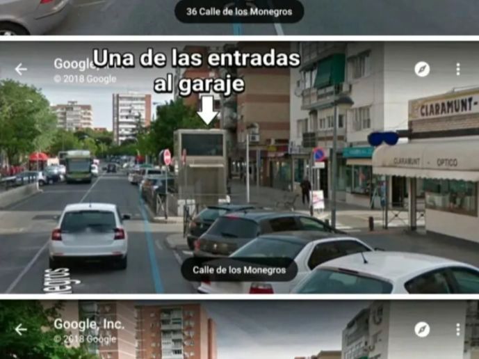 Vista exterior de Garatge de lloguer en Leganés amb Alarma