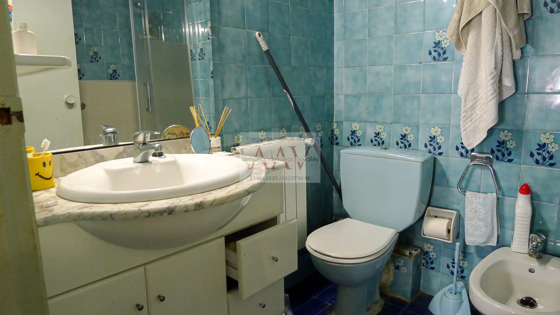 Badezimmer von Wohnung zum Verkauf in Cerdanyola del Vallès mit Klimaanlage, Heizung und Balkon