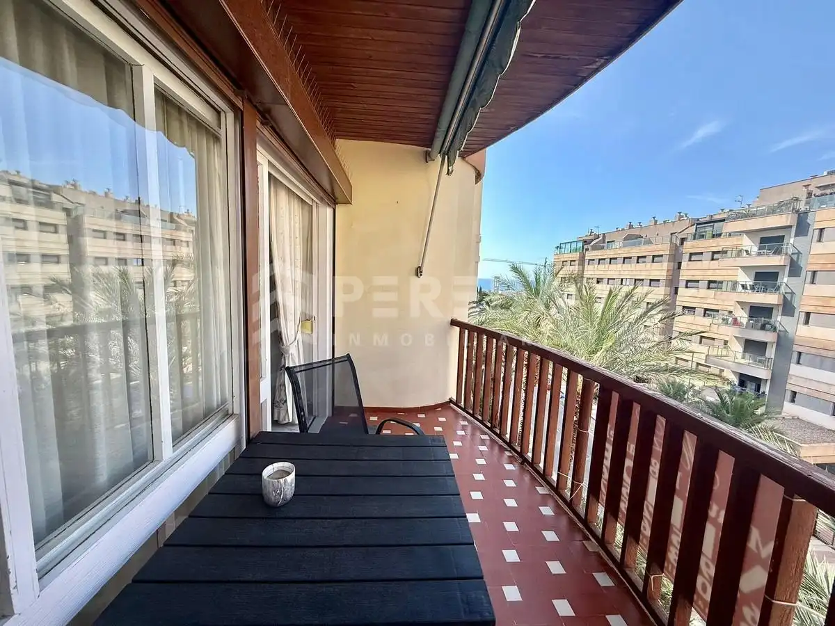 Terraza de Apartamento en venta en Roquetas de Mar con Aire acondicionado, Jardín privado y Amueblado